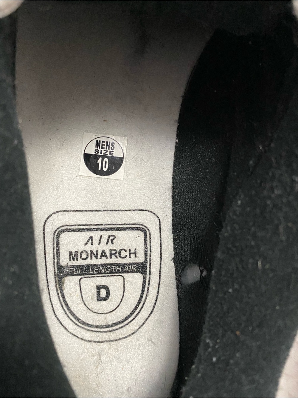 Nike Air Monarch Men’s White, Black & Red Athletic Sneakers - Picture 9 of 9